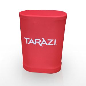 Display banners counter case red