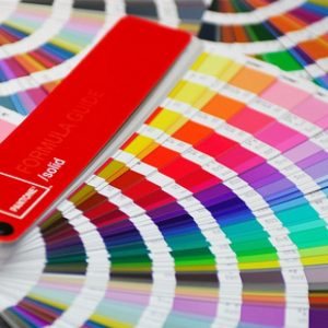 A display of various colour swatches that you can choose for your banners.