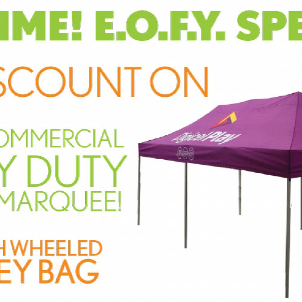 EOFY Special deal! 15% off heavy duty printed marquee