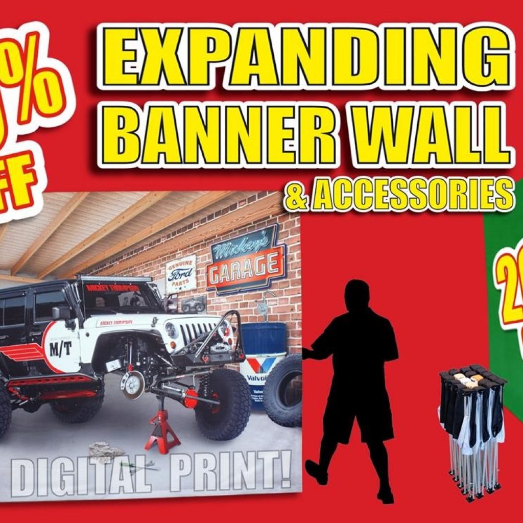 20% off Expanding Banner Wall & Accessories