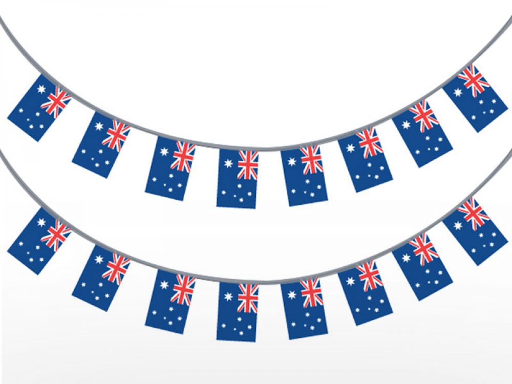 Australian Flag bunting square and rectangle