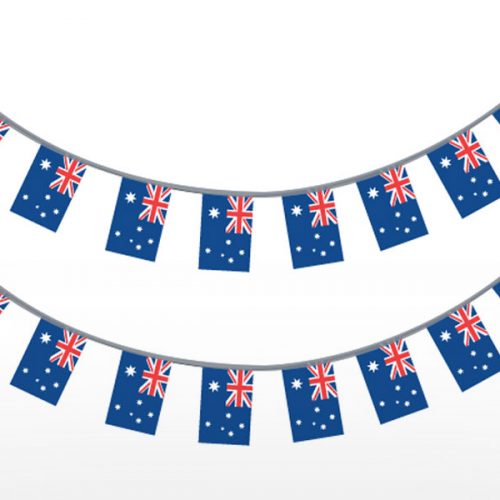 Australian Flag bunting square and rectangle