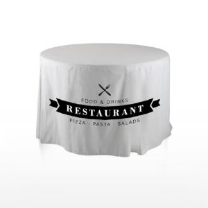 Round stretch fitted tablecloth