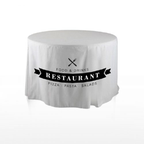 Round stretch fitted tablecloth