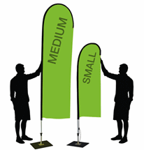 Expandasign Paddle Banner sizes