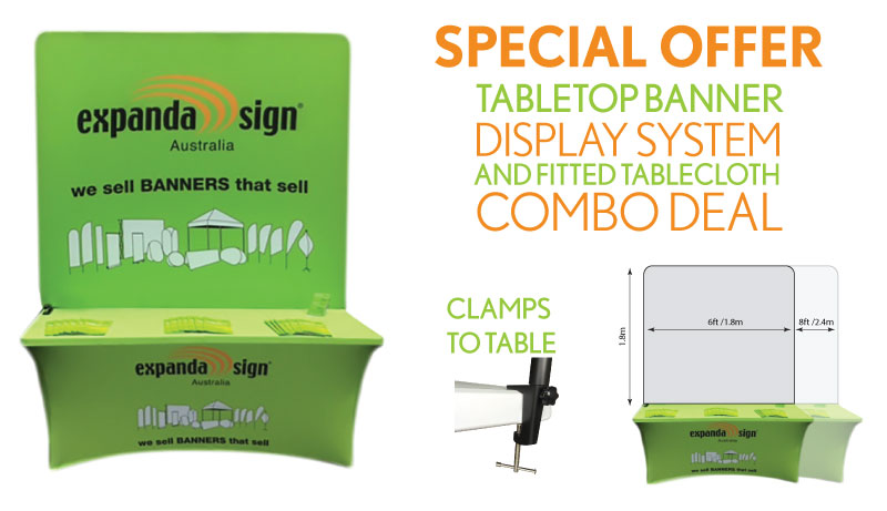 Special offer tabletop banner